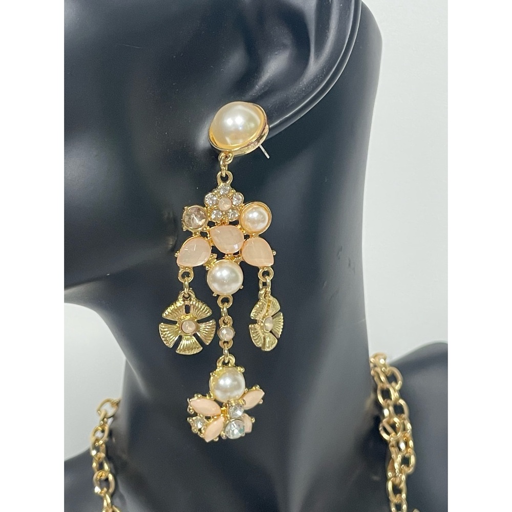 INC International Concepts Faux Pearl & Faux Diamond Drop Earrings